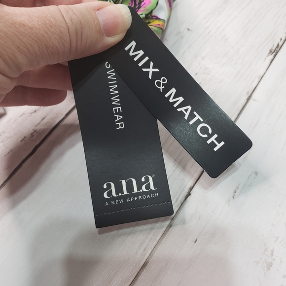 New! A.N.A Romeo Floral Print Bikini Triangle Swim - Picture 3 of 7